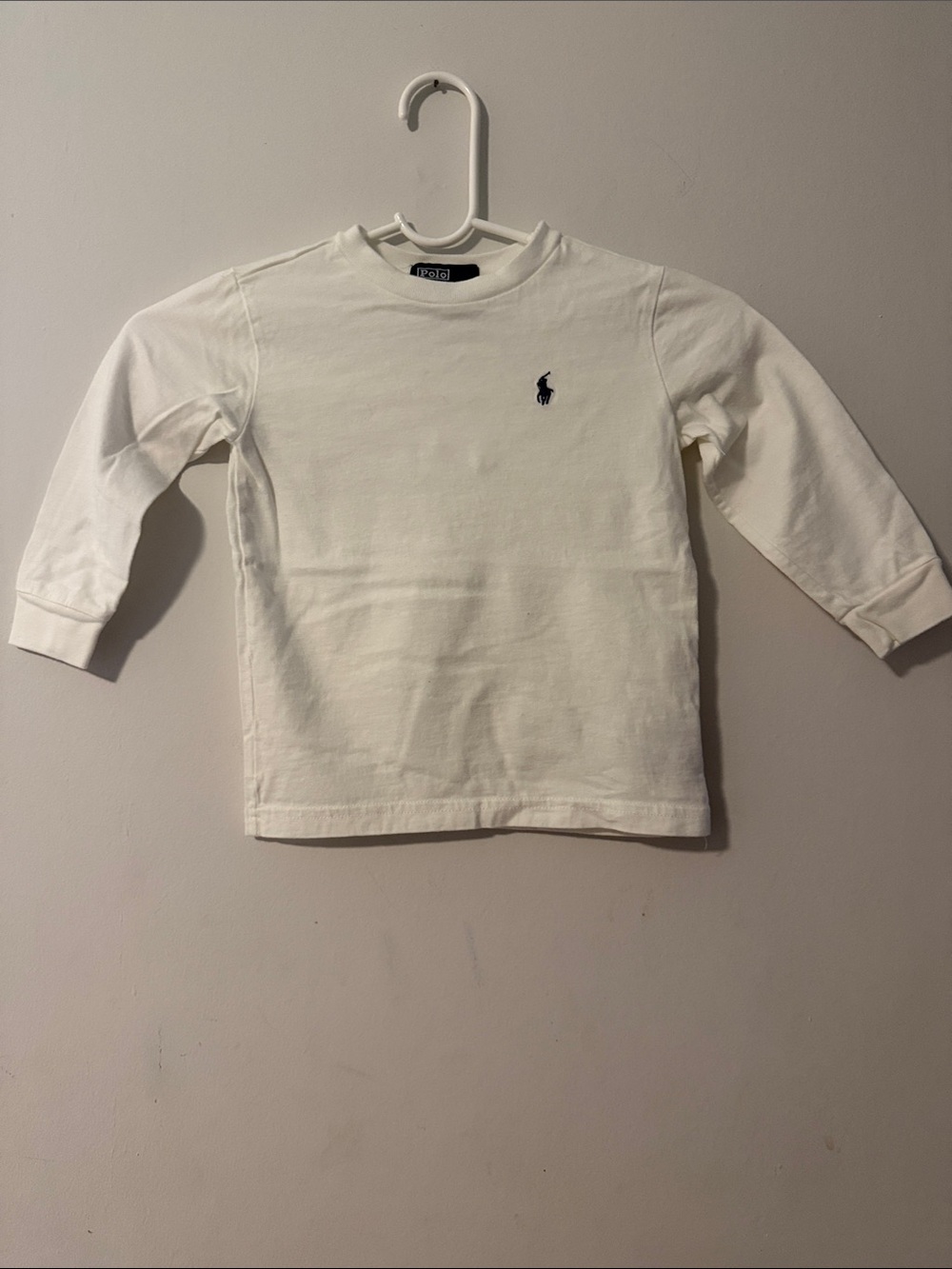 Ralph Lauren White Long-Sleeve Kids Tee